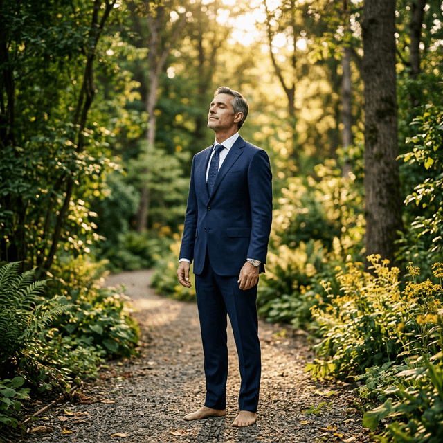 Ejecutivo haciendo grounding